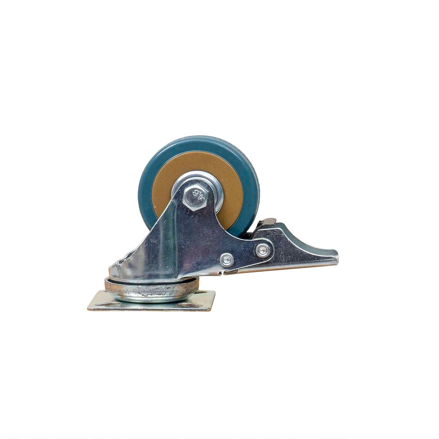 Roata pentru mobila, rola de cauciuc, pivotanta cu frana 2 inchi, albastru Z-TOOLS / ZTS 8118