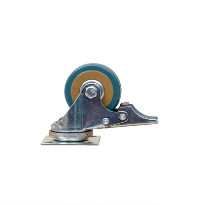 Roata pentru mobila, rola de cauciuc, pivotanta cu frana 2 inchi, albastru Z-TOOLS / ZTS 8118