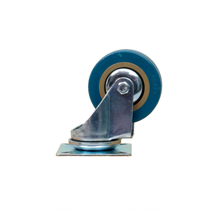 Roata pentru mobila, rola de cauciuc, pivotanta 2.5 inchi, albastru Z-TOOLS / ZTS 8120