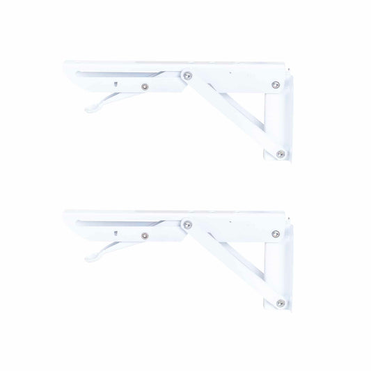 Set 2 suporti pliabili pentru raft, lungime 200mm alb, Z-TOOLS / ZTS 8131