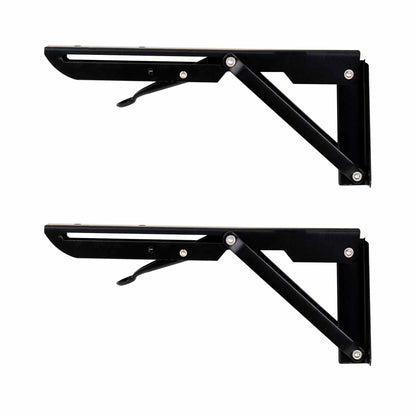 Set 2 suporti pliabili pentru raft, lungime 250mm negru, Z-TOOLS / ZTS 8132B