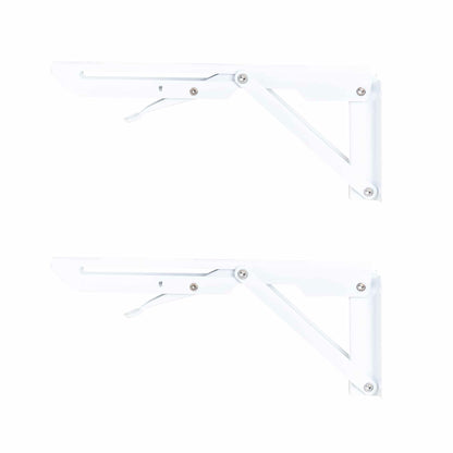 Set 2 suporti pliabili pentru raft, lungime 250mm alb, Z-TOOLS / ZTS 8132