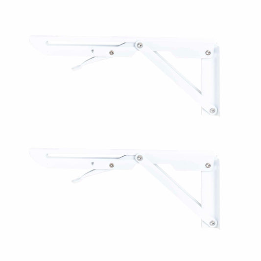 Set 2 suporti pliabili pentru raft, lungime 250mm alb, Z-TOOLS / ZTS 8132