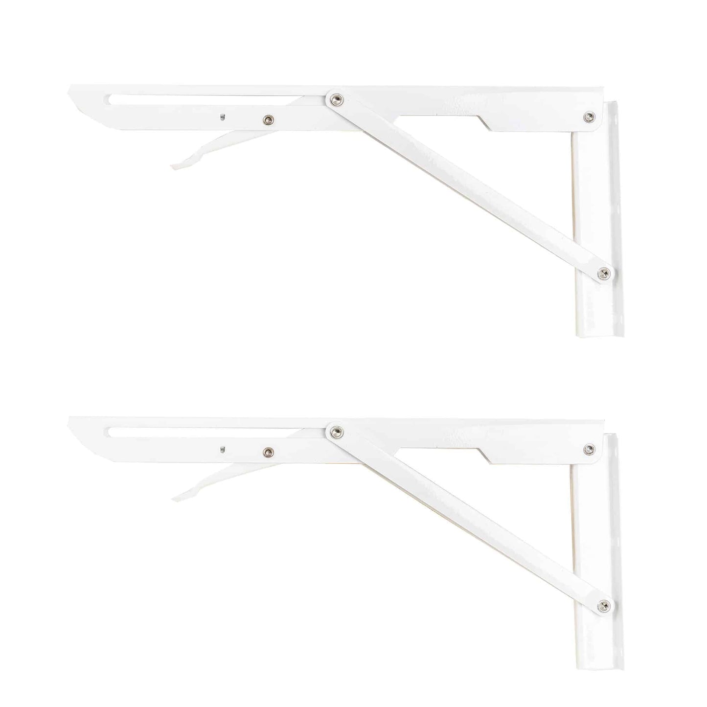 Set 2 suporti pliabili pentru raft, lungime 300mm alb, Z-TOOLS / ZTS 8133