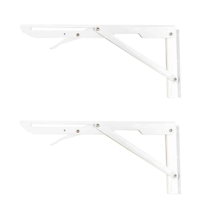 Set 2 suporti pliabili pentru raft, lungime 300mm alb, Z-TOOLS / ZTS 8133