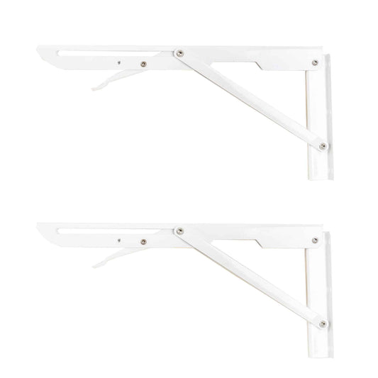 Set 2 suporti pliabili pentru raft, lungime 300mm alb, Z-TOOLS / ZTS 8133