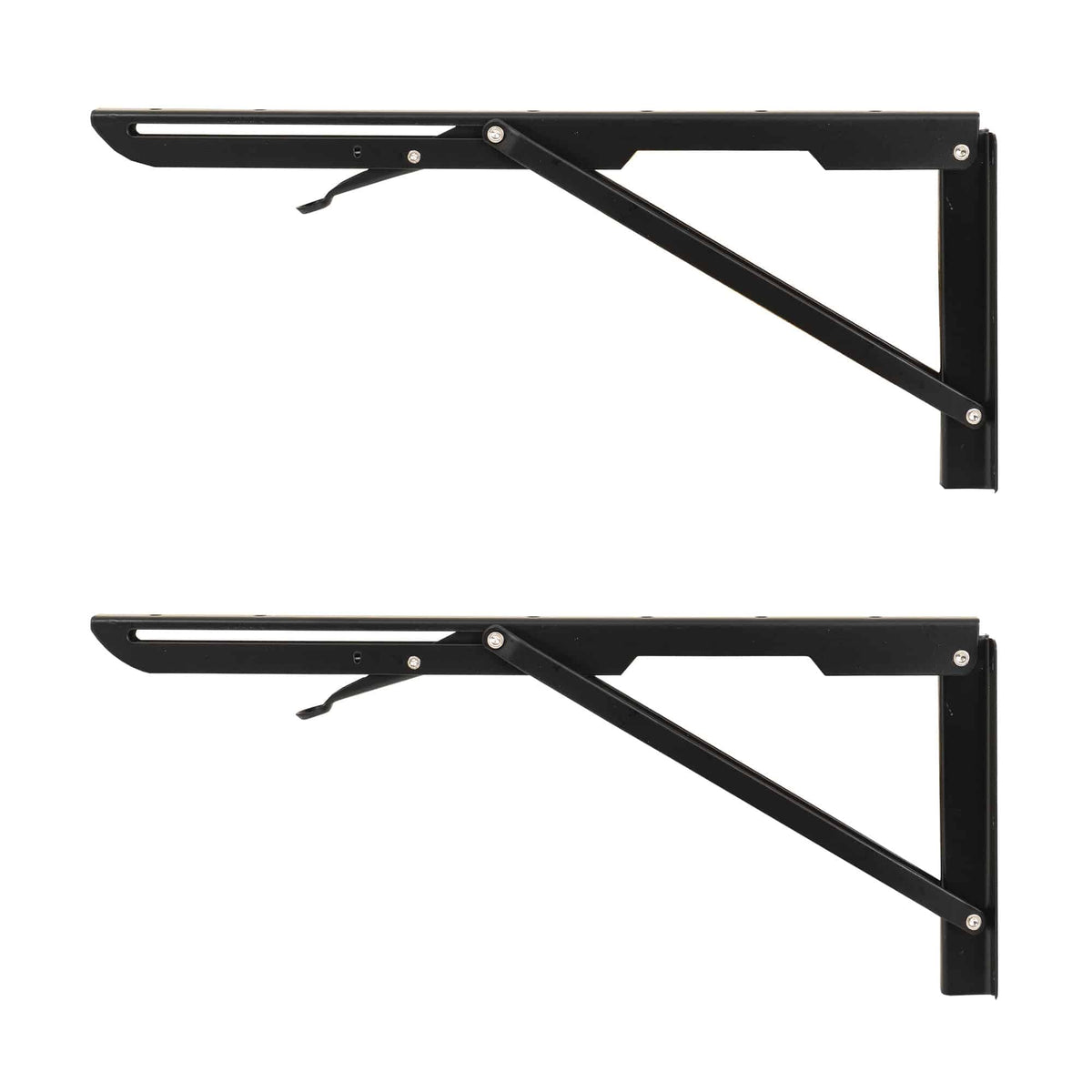 Set 2 suporti pliabili pentru raft, lungime 400mm negru, Z-TOOLS / ZTS 8134B