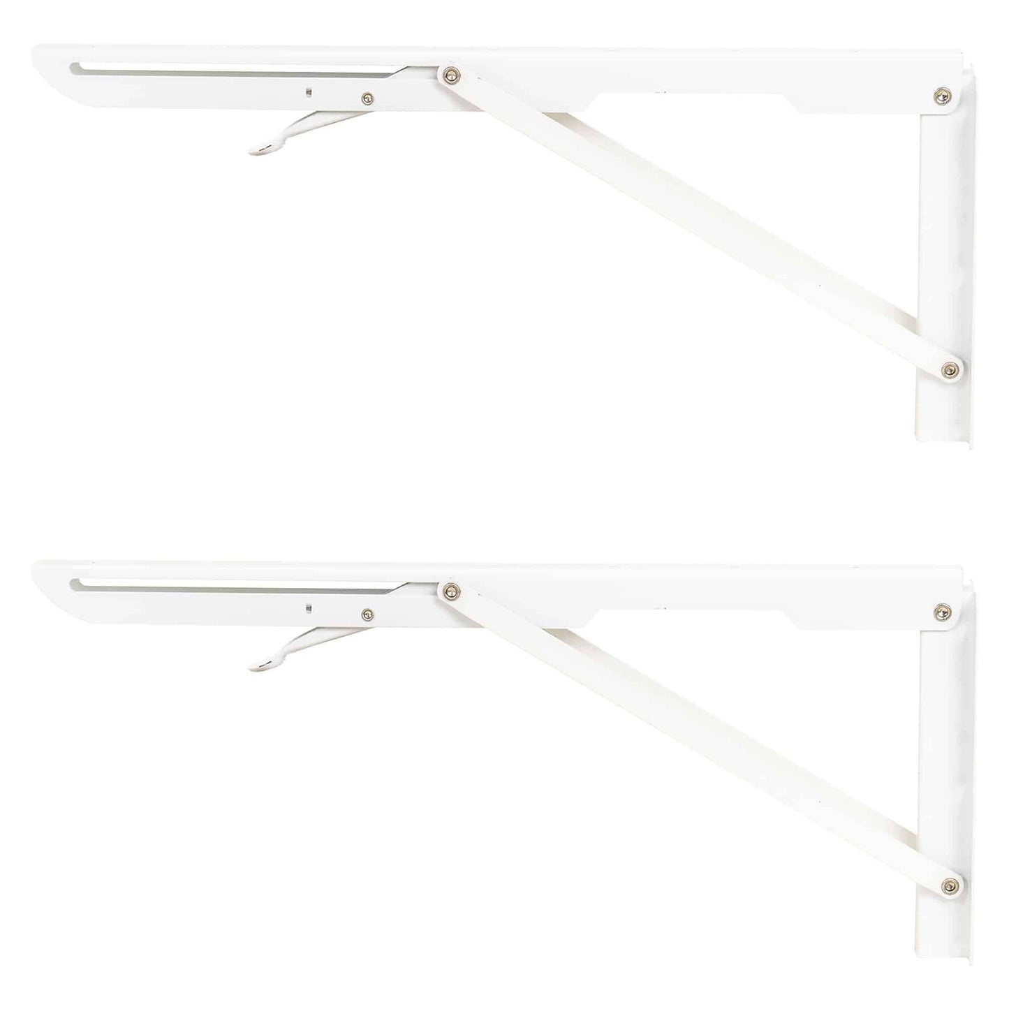 Set 2 suporti pliabili pentru raft, lungime 400mm alb, Z-TOOLS / ZTS 8134