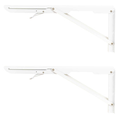 Set 2 suporti pliabili pentru raft, lungime 400mm alb, Z-TOOLS / ZTS 8134