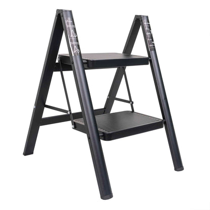 Scara pliabila din metal, cu 2 trepte, maxim 150kg / ZTS 8185