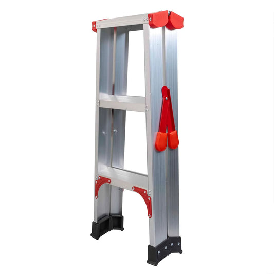 Scara dubla din aluminiu, 2x3 trepte, pliabila, maxim 150kg / ZTS 8187
