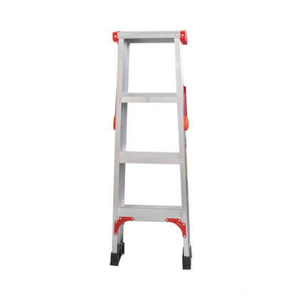 Scara dubla din aluminiu, 2x4 trepte, pliabila, maxim 150kg / ZTS 8188 - 221.ro