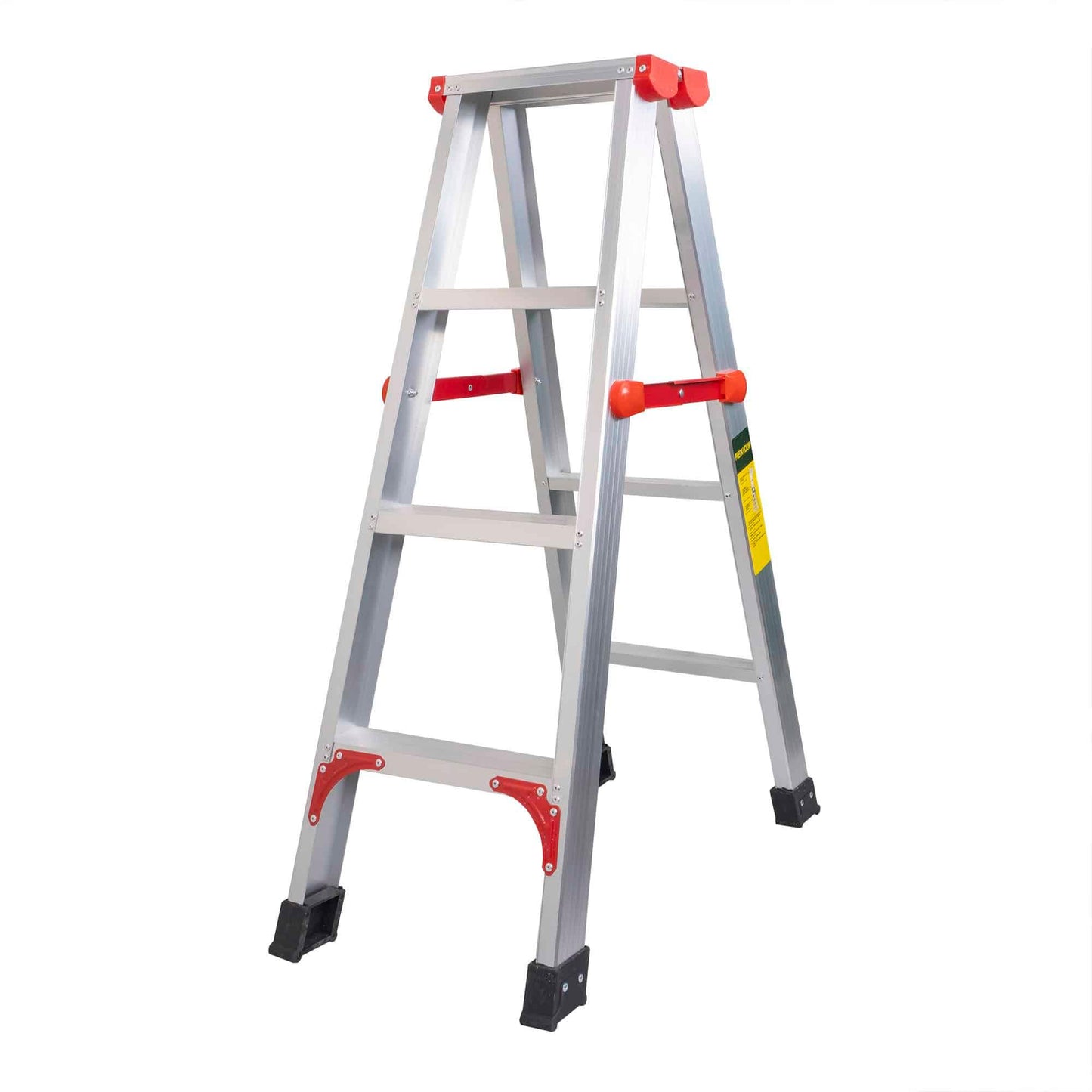 Scara dubla din aluminiu, 2x4 trepte, pliabila, maxim 150kg / ZTS 8188 - 221.ro