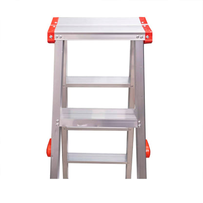 Scara dubla din aluminiu, 2x5 trepte, pliabila, maxim 150kg / ZTS 8189