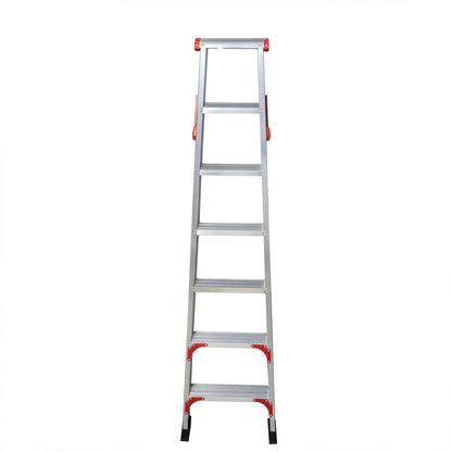 Scara dubla din aluminiu, 2x7 trepte, pliabila, maxim 150kg / ZTS 8191