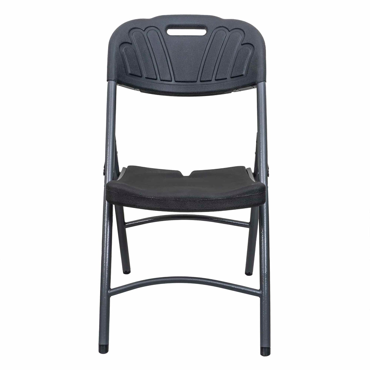 Scaun pliant din plastic pentru terasa, negru / ZTS 8192B