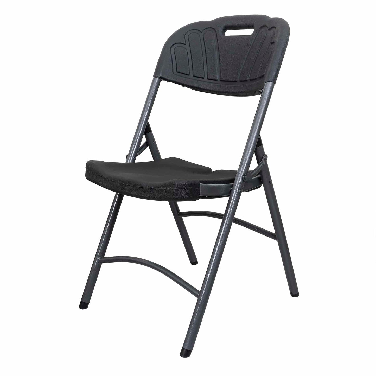 Scaun pliant din plastic pentru terasa, negru / ZTS 8192B