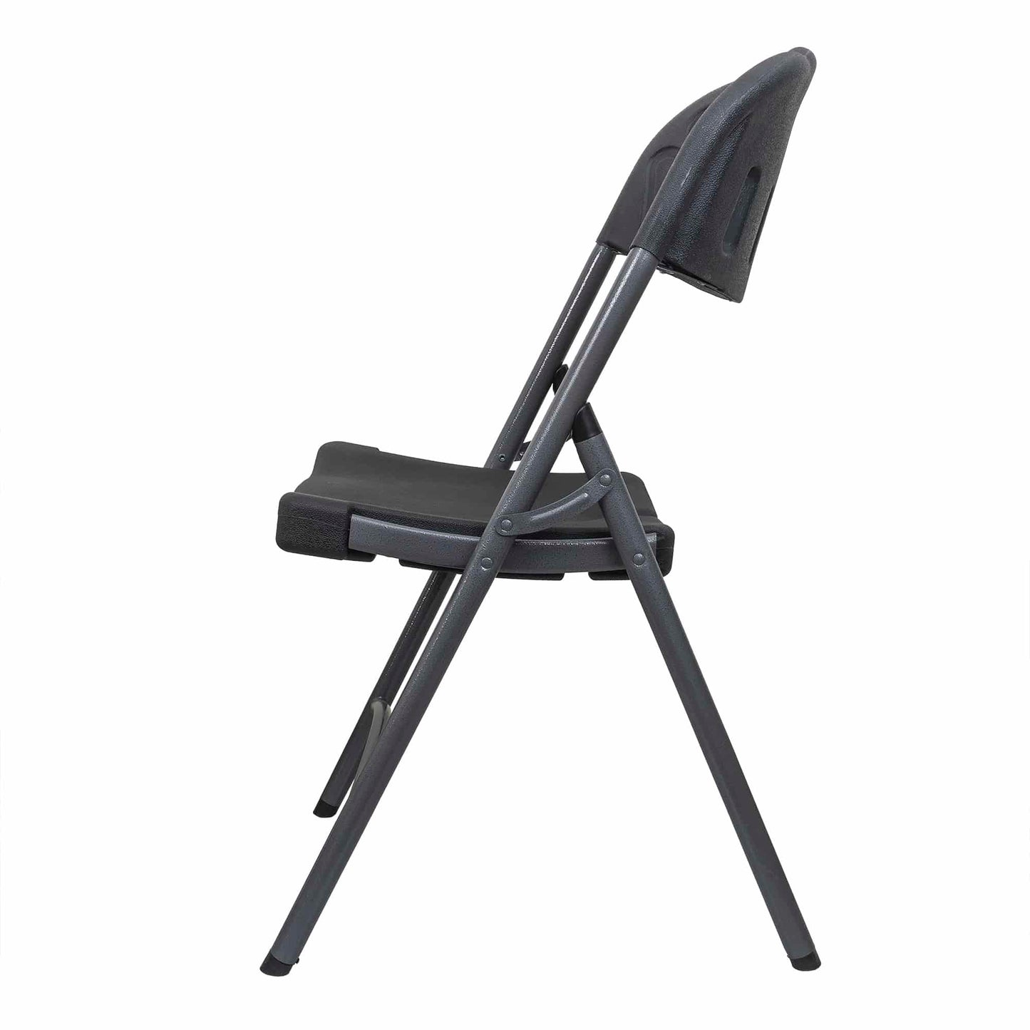 Scaun pliant din plastic pentru terasa, negru / ZTS 8192B