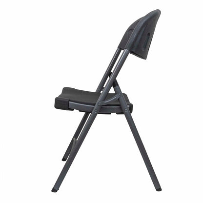 Scaun pliant din plastic pentru terasa, negru / ZTS 8192B