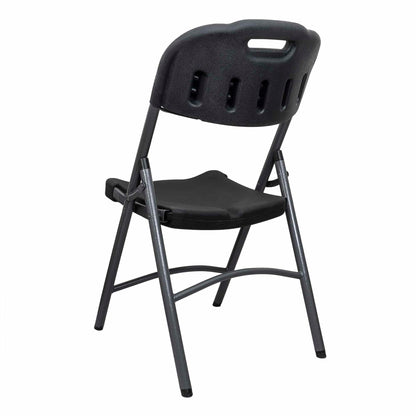 Scaun pliant din plastic pentru terasa, negru / ZTS 8192B