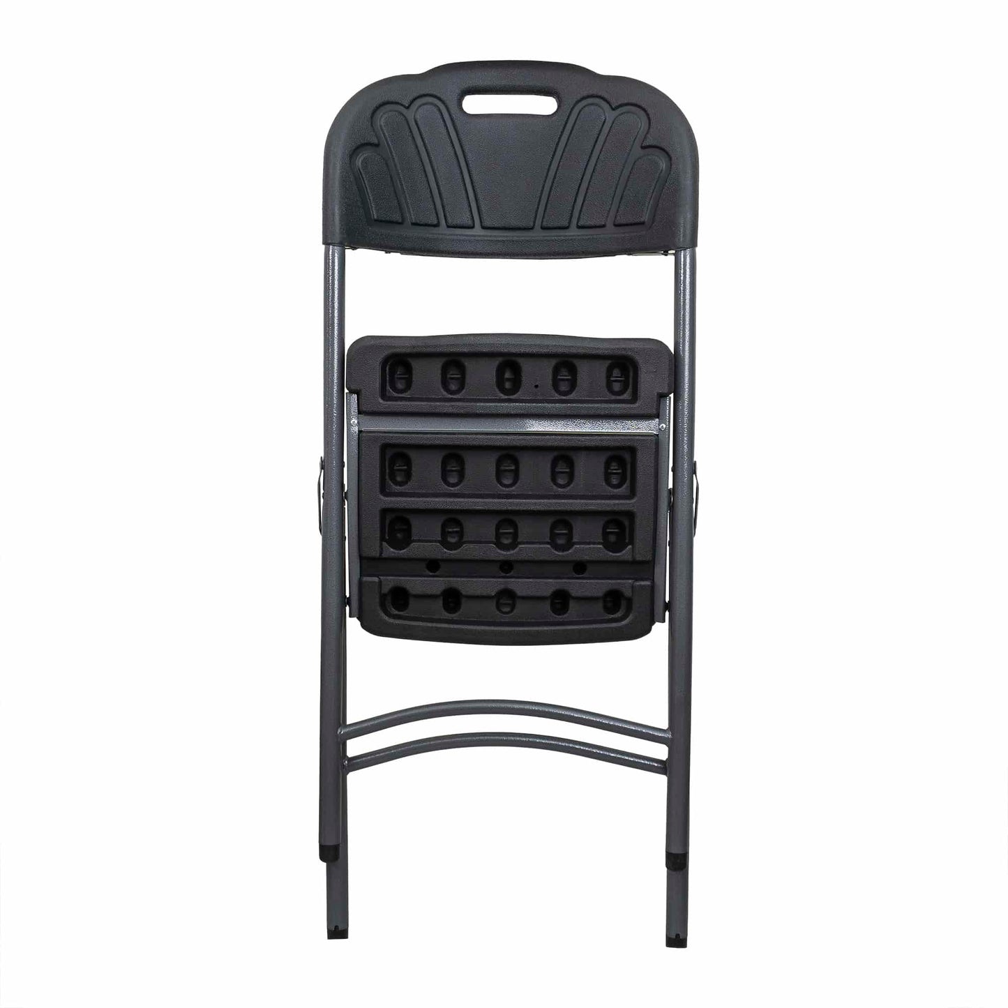 Scaun pliant din plastic pentru terasa, negru / ZTS 8192B