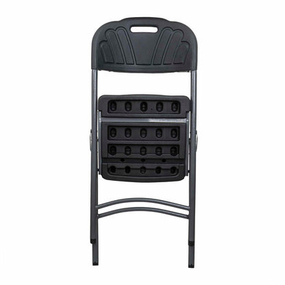 Scaun pliant din plastic pentru terasa, negru / ZTS 8192B