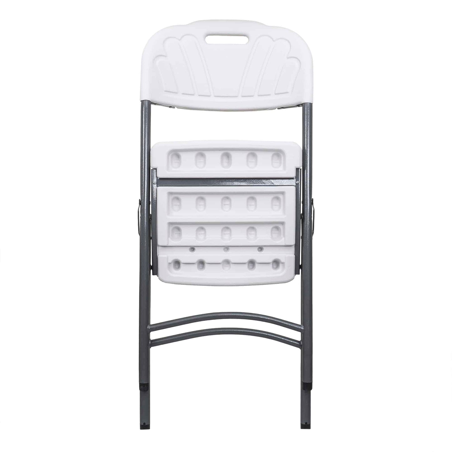 Scaun pliant din plastic pentru terasa, alb / ZTS 8192W