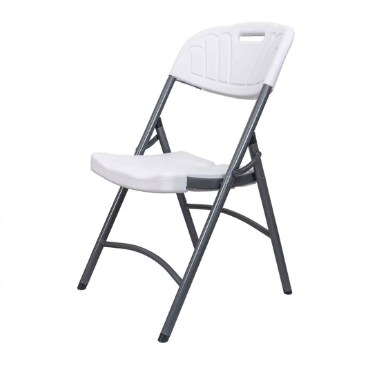 Scaun pliant din plastic pentru terasa, alb / ZTS 8192W
