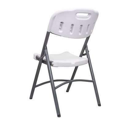 Scaun pliant din plastic pentru terasa, alb / ZTS 8192W