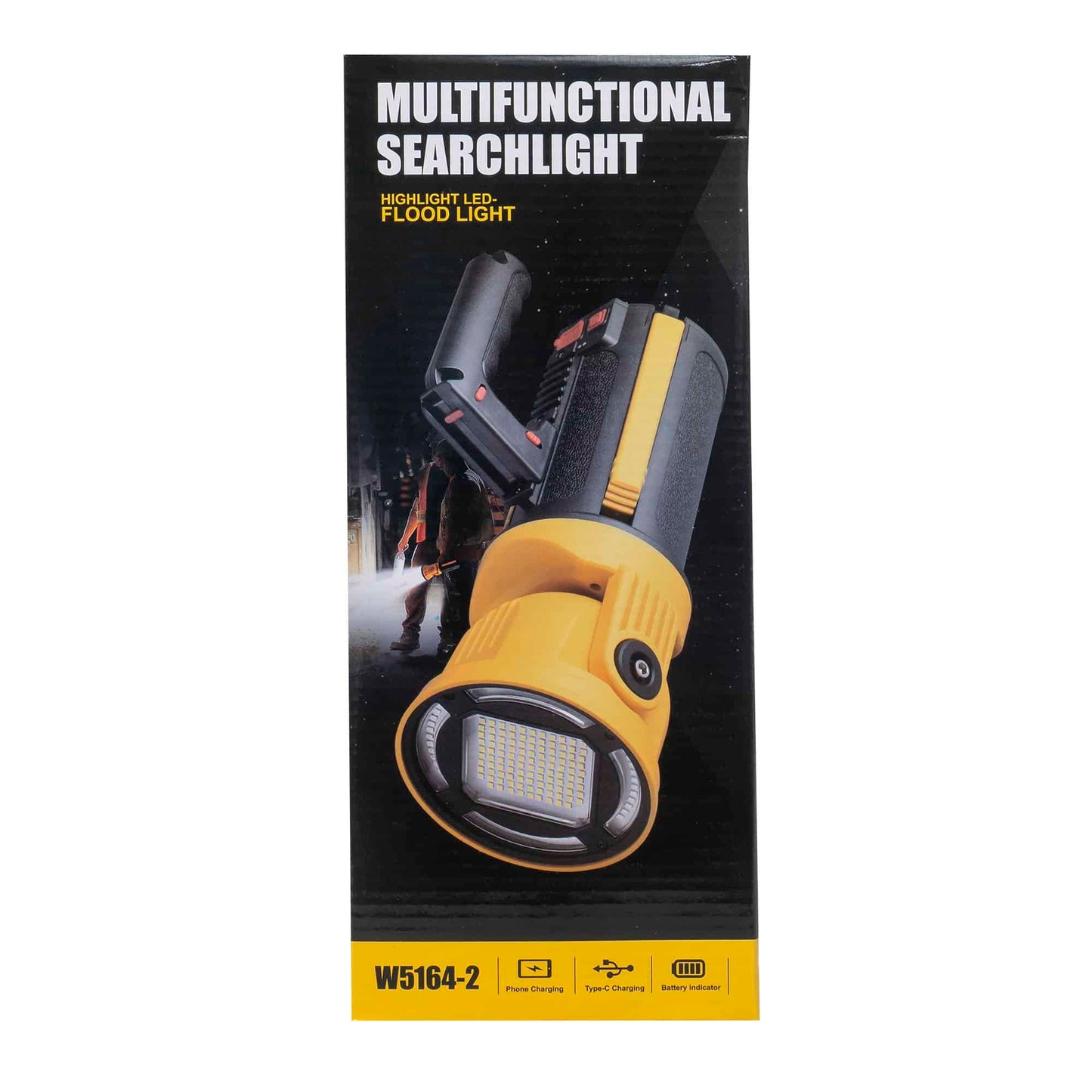 Lanterna proiector, 5 moduri de iluminat, suport trepied si maner W5164-2 / ZTS 8200