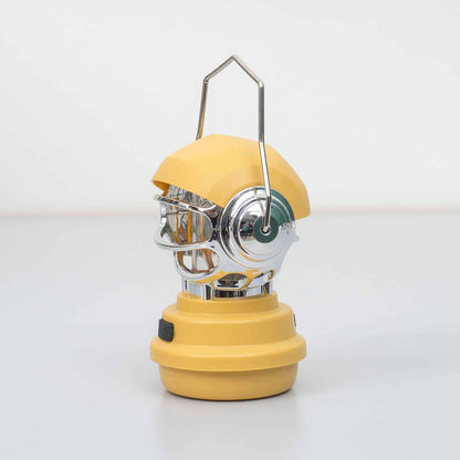 Felinar model robotel, 3 moduri de intensitate a luminii, USB, H14cm, galben / ZTS 8214