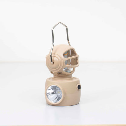 Felinar model robotel, 4 moduri de intensitate a luminii, USB, H14cm, putere 30W, crem / ZTS 8215