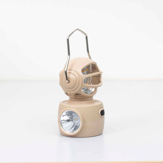 Felinar model robotel, 4 moduri de intensitate a luminii, USB, H14cm, putere 30W, crem / ZTS 8215