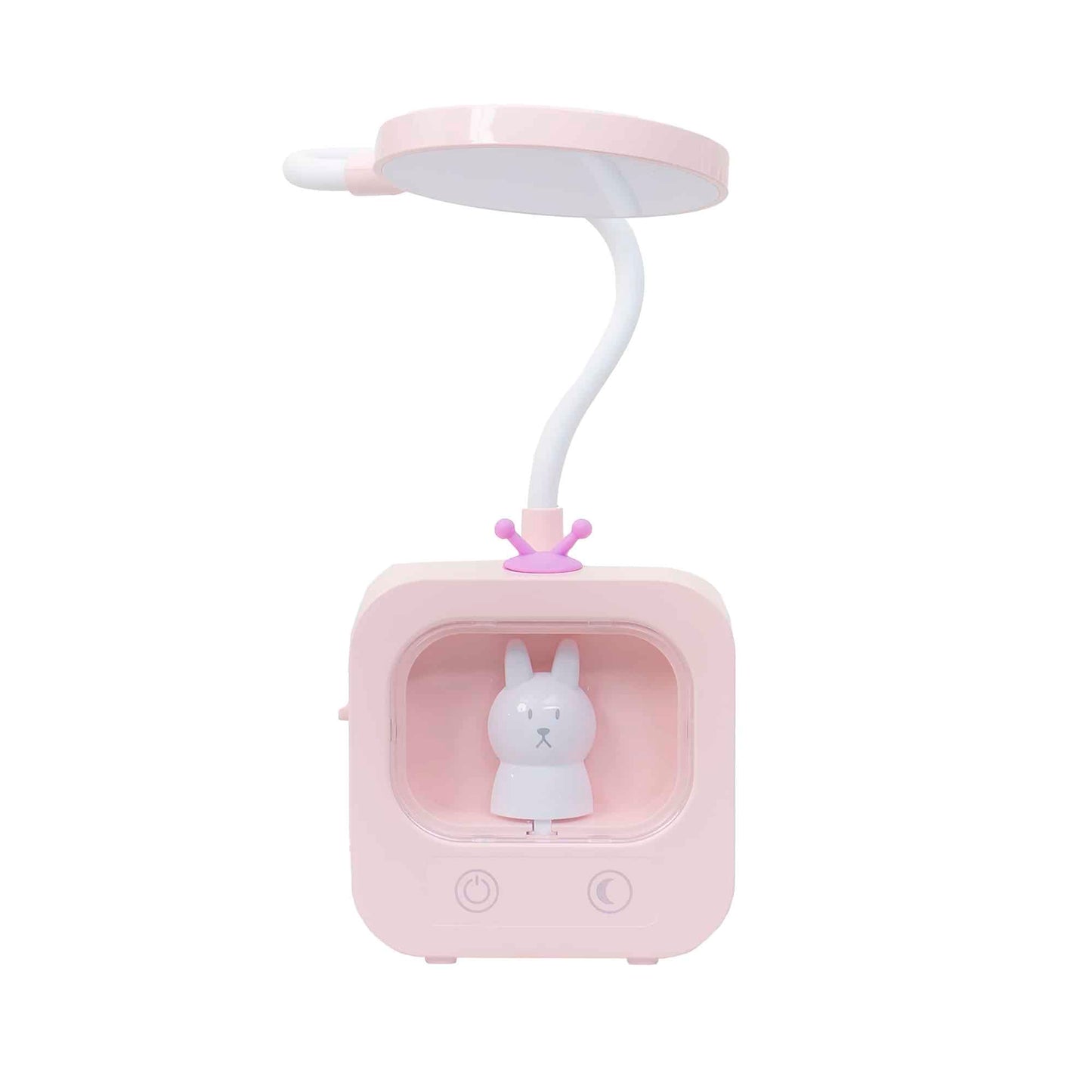 Lampa de birou pentru copii, 3 tipuri de lumina, model televizor, roz / ZTS 8233