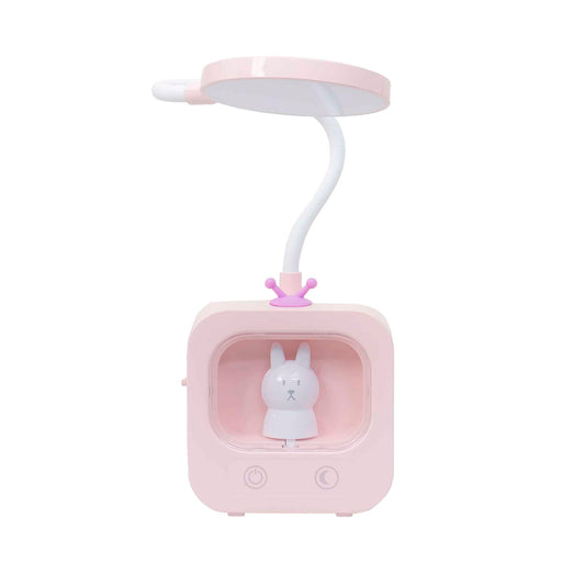 Lampa de birou pentru copii, 3 tipuri de lumina, model televizor, roz / ZTS 8233