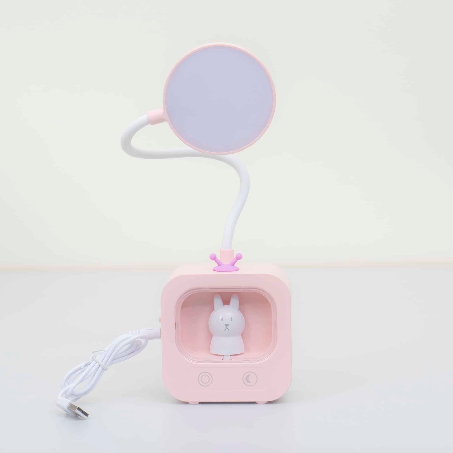 Lampa de birou pentru copii, 3 tipuri de lumina, model televizor, roz / ZTS 8233