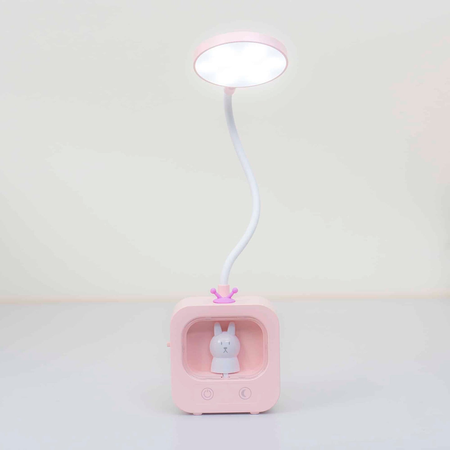 Lampa de birou pentru copii, 3 tipuri de lumina, model televizor, roz / ZTS 8233