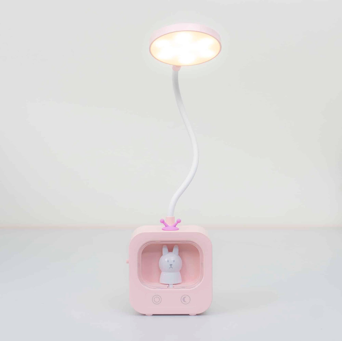 Lampa de birou pentru copii, 3 tipuri de lumina, model televizor, roz / ZTS 8233