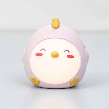 Lampa de veghe pentru copii, 3 tipuri de lumina, putere 4.2W, touch, USB, model puisor roz / ZTS 8237