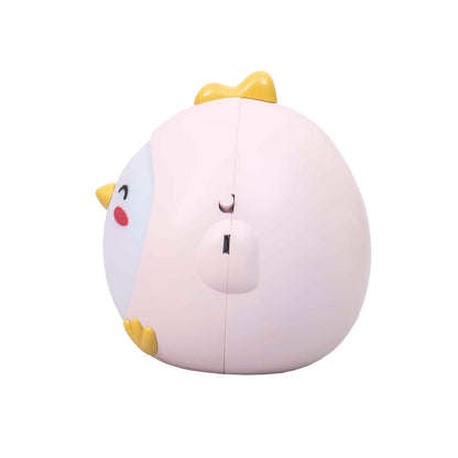 Lampa de veghe pentru copii, 3 tipuri de lumina, putere 4.2W, touch, USB, model puisor roz / ZTS 8237