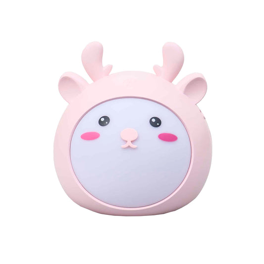 Lampa de veghe pentru copii, 3 tipuri de lumina, putere 4.2W, touch, USB, model ren roz / ZTS 8238