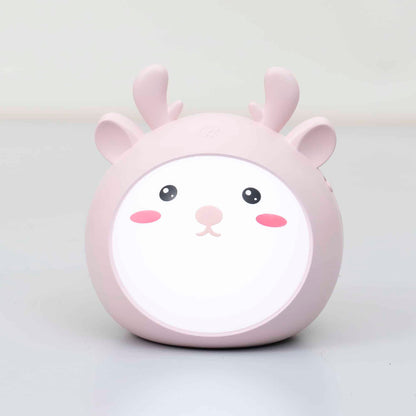Lampa de veghe pentru copii, 3 tipuri de lumina, putere 4.2W, touch, USB, model ren roz / ZTS 8238