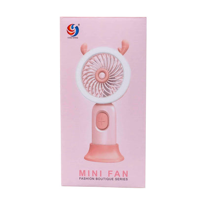 Ventilator de mana, alimentare USB, 3.7w, 3 viteze si suport, verde / ZTS 8241