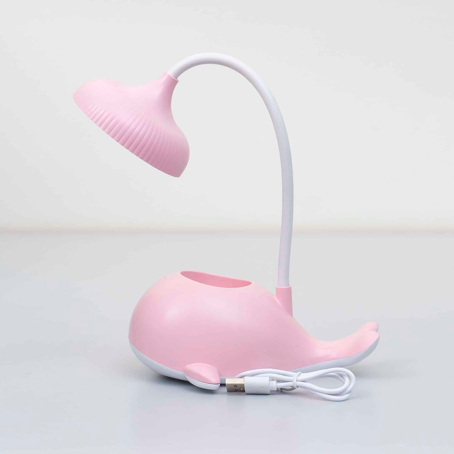 Lampa de birou pentru copii, 3 tipuri de lumina, putere 3W, model delfin roz / ZTS 8247