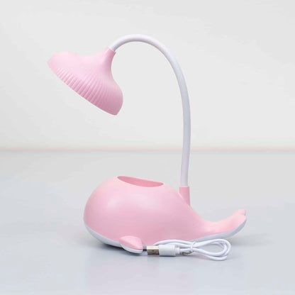 Lampa de birou pentru copii, 3 tipuri de lumina, putere 3W, model delfin roz / ZTS 8247