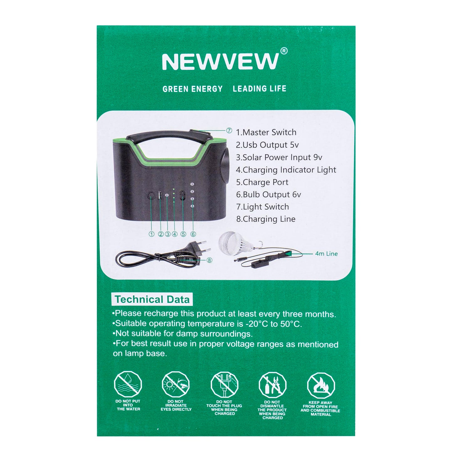 Kit lanterna cu panou solar plus 3 becuri LED Z-TOOLS / ZTS 8259