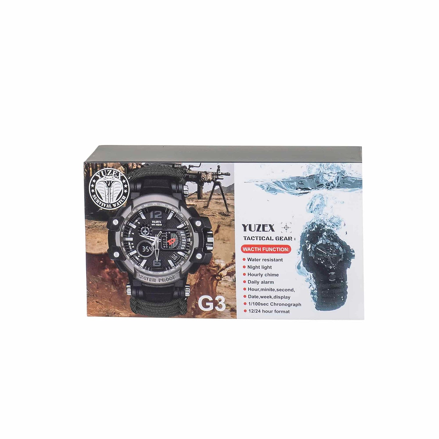 Ceas barbatesc multifunctional cu LED, rezistent la apa, Z-TOOLS / ZTS 8274