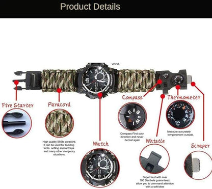 Ceas barbatesc multifunctional cu LED, rezistent la apa, Z-TOOLS / ZTS 8274