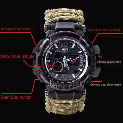 Ceas barbatesc multifunctional cu LED, rezistent la apa, Z-TOOLS / ZTS 8274