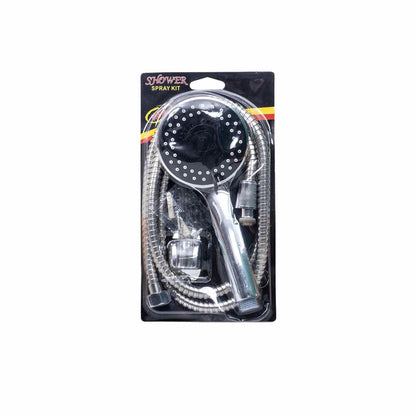 Set para dus plus 150cm furtun si suport, crom/black Z-TOOLS / ZTS 8289 - 221.ro